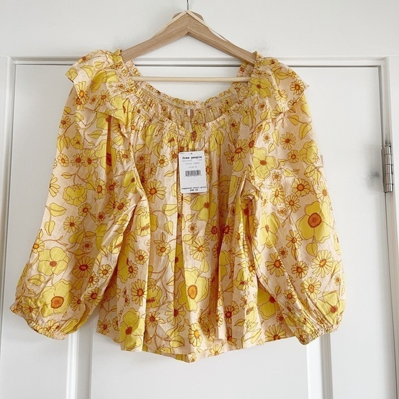 Free People Miss Daisy Printed Top - M - Picture 4 of 7